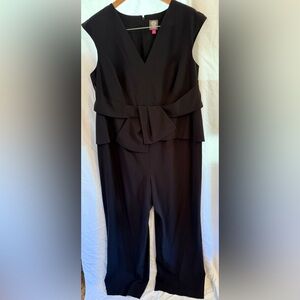 Vince Camuto Black Tie-Waist Jumpsuit